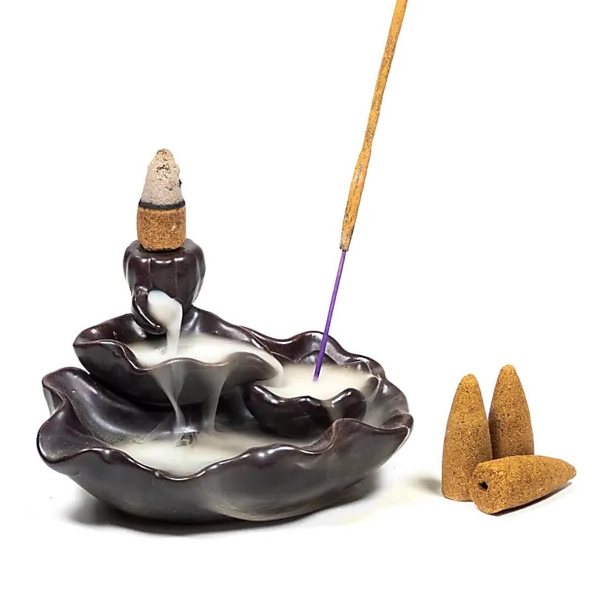Backflow Incense Burner Lotus Pond