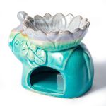 Aromatic Oil and Wax Burner Elephant Turquoise